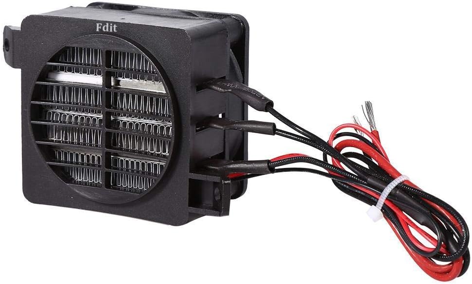 Fdit PTC Car Fan Air Heater for Small Room Space (12V 100W)