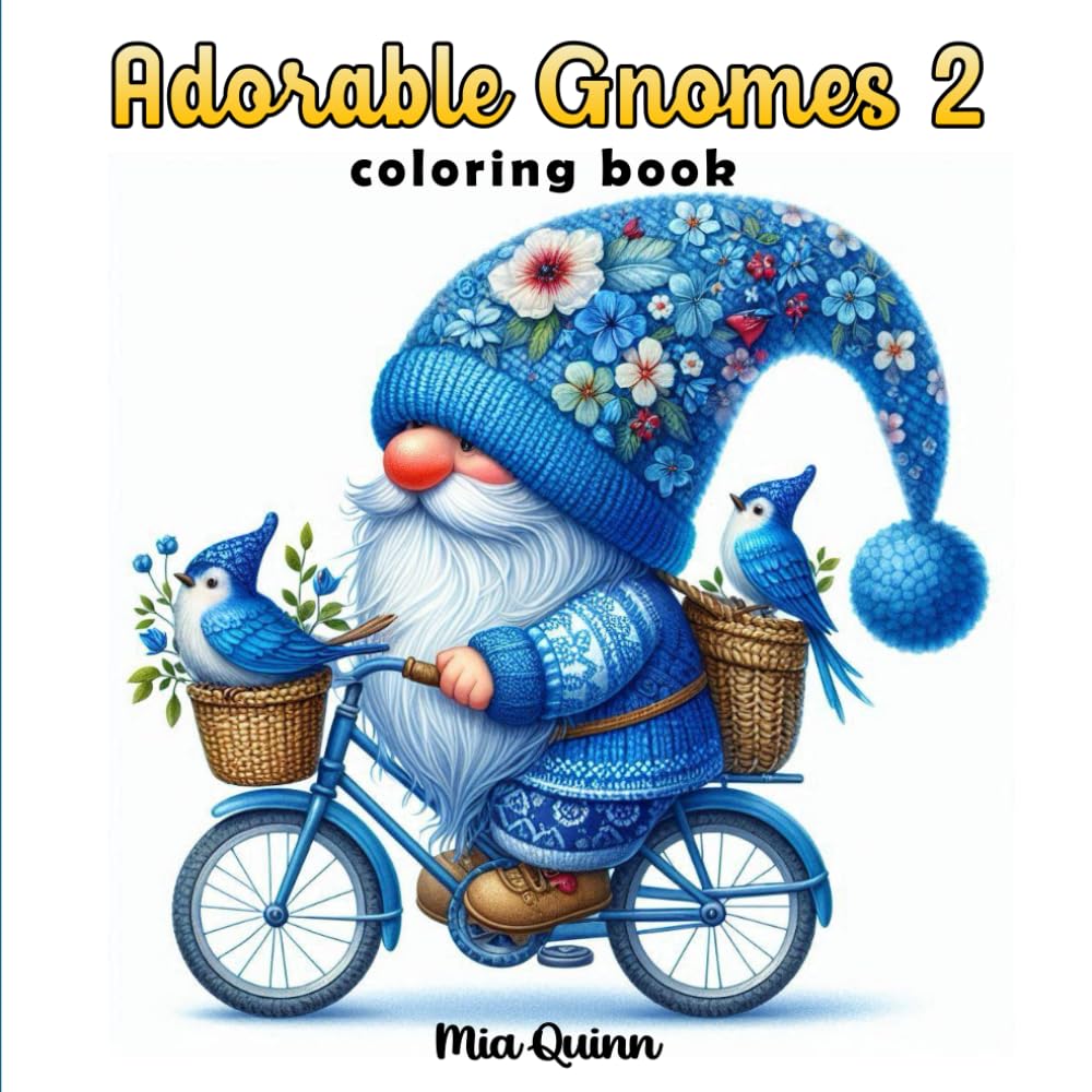 Adorable Gnomes 2 Grayscale Coloring Book: The Cozy World of Gnomes with 50 Delightful Pages for Adults, Women, Teens Stress Relief and Relaxation (Cozy Gnome Coloring Collection)