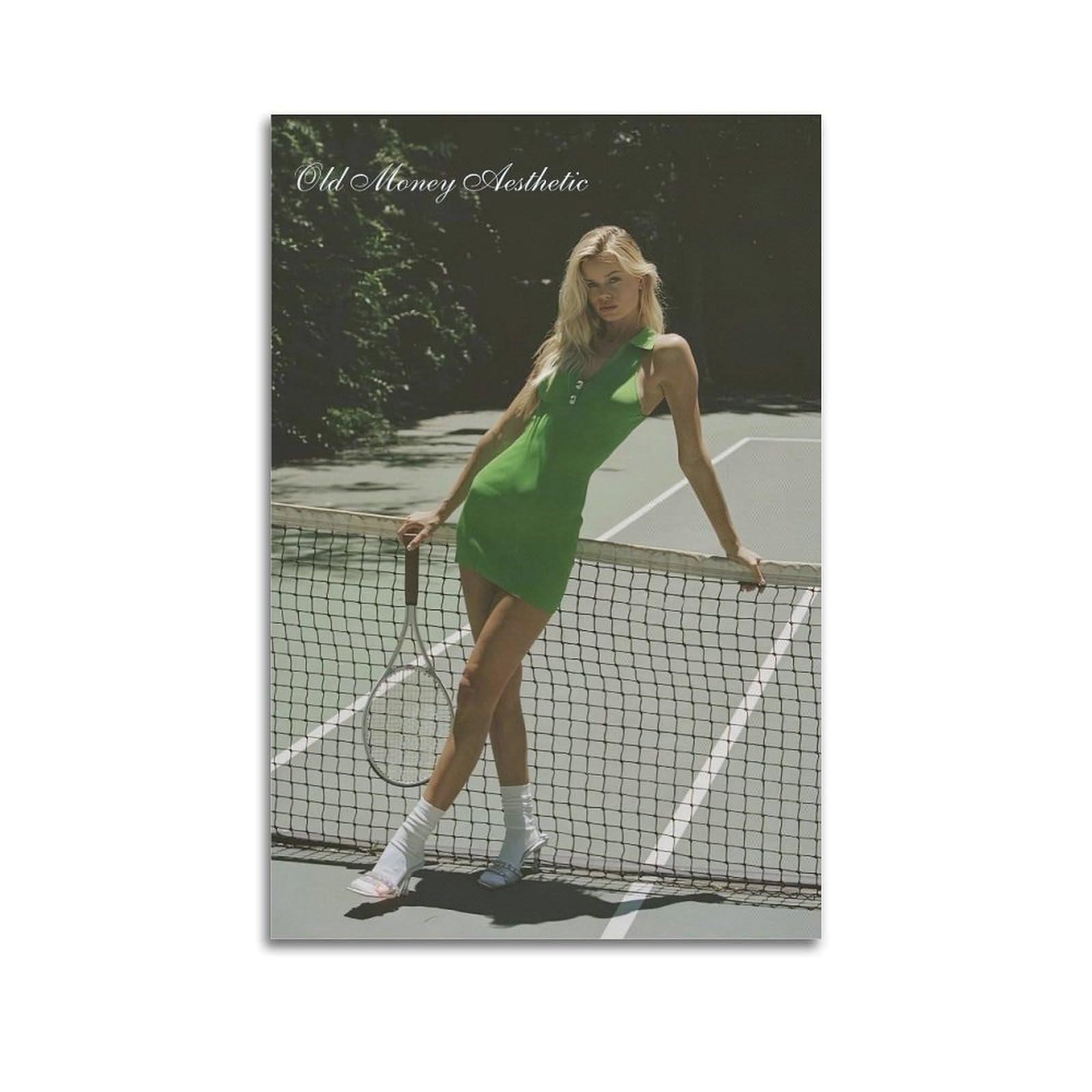 OKAHYS Old Money Aethtetic Beautiful Tennis Girl Artwork Poster Decorative Painting Canvas Wall Artworks Picture 24x36inch(60x90cm)