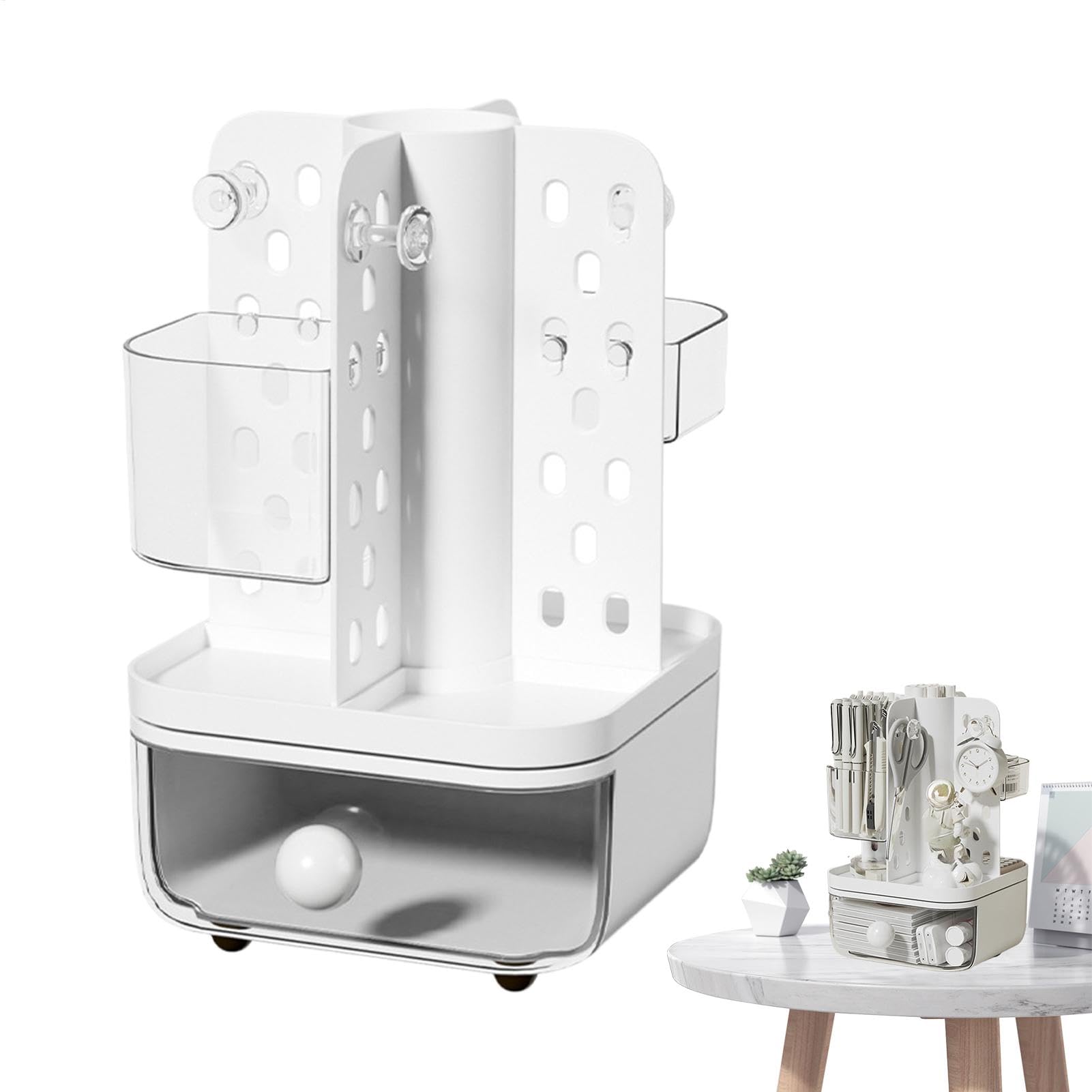 Rangement de bureau rotatif pour ne plus perdre vos ciseaux et marqueurs fins