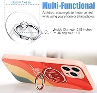 Vista 5 de Soporte de Anillo Transparente para Teléfono con Agarre - EI Sonador Soporte de Anillo Transparente para Teléfono Celular con Agarre de Dedo y Base