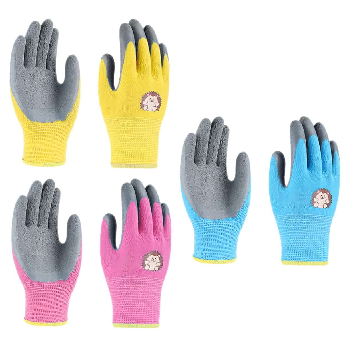 CIYODO 3 Pairs Boys and Girls Gardening Thick Work for Outdoor Activities Cut Resistant Comfortable Fit