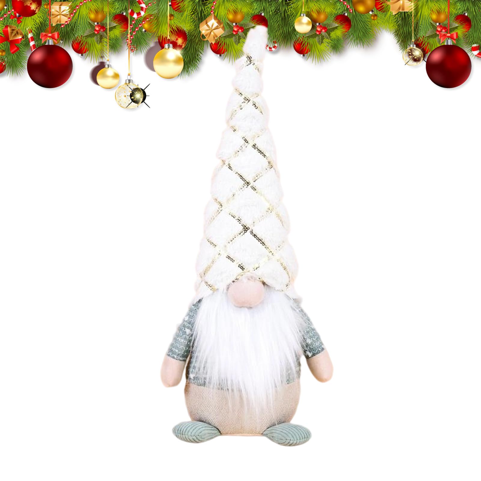 Nain de Noël pailleté pour activités d'enfants et fêtes de fin d'année