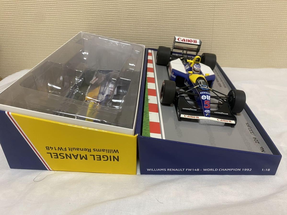 PMA 1/18 ウィリアムズ ルノー FW14B N.マンセル キャメル仕様