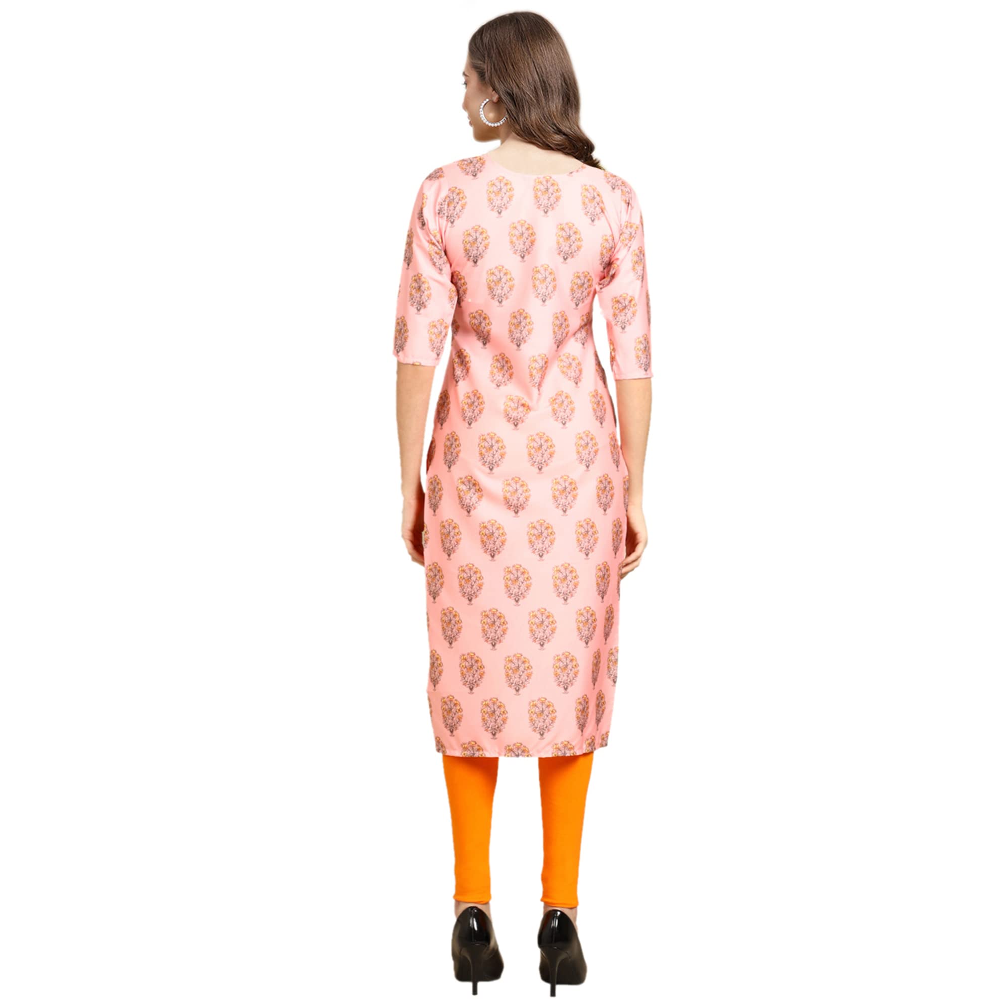 Pinkmint Women's Crepe Digital Print Straight Kurta(Pack Of 6)[Qv-353-368-343-370-335-360-Xxl]