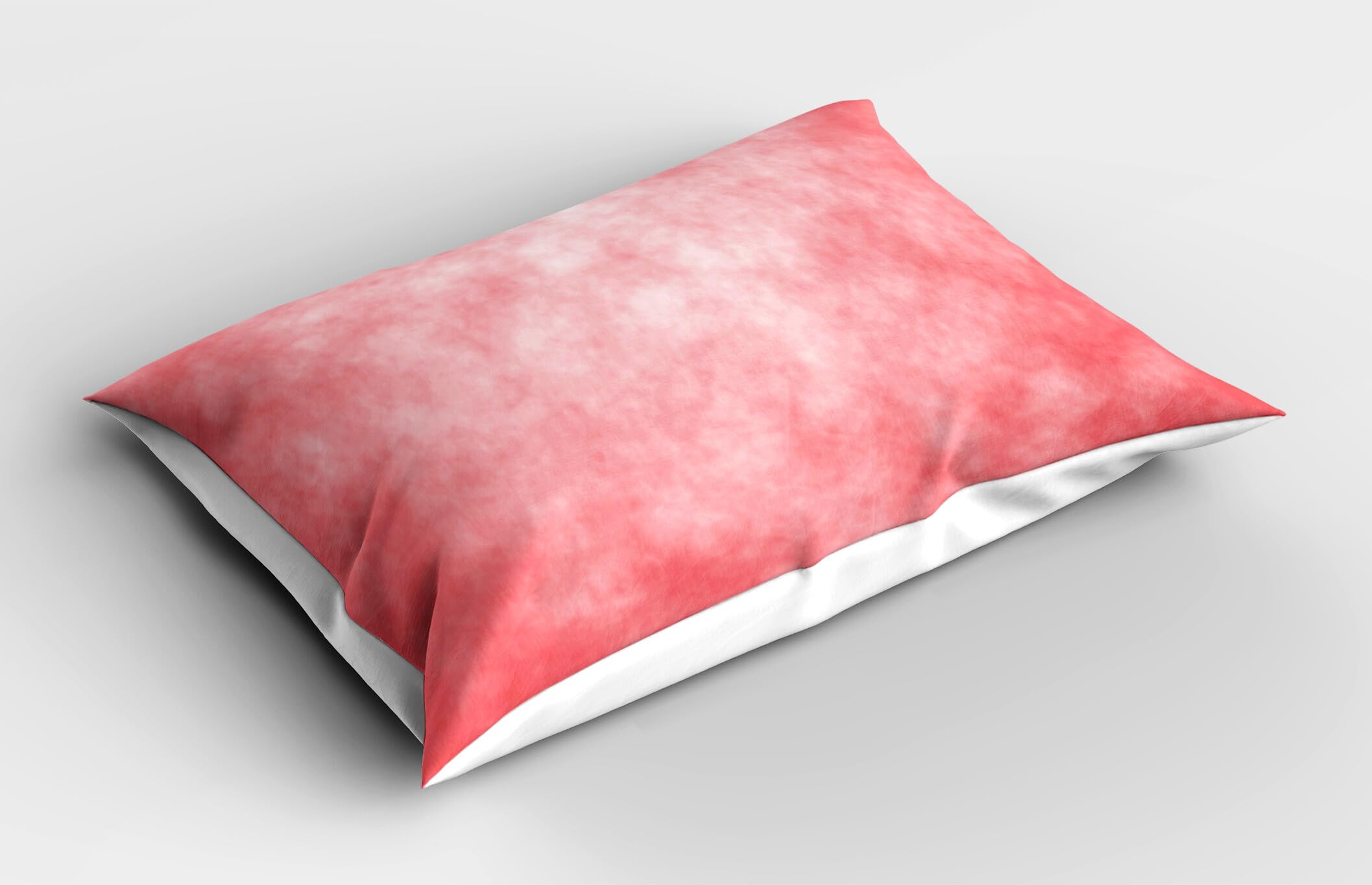 Ambesonne Coral Pillow Sham Set of 2, Pale Spring Watercolor Design Girlish Tie Dye Effect Print Abstract Image, Quality Microfiber Bedding Item for All Seasons, 36