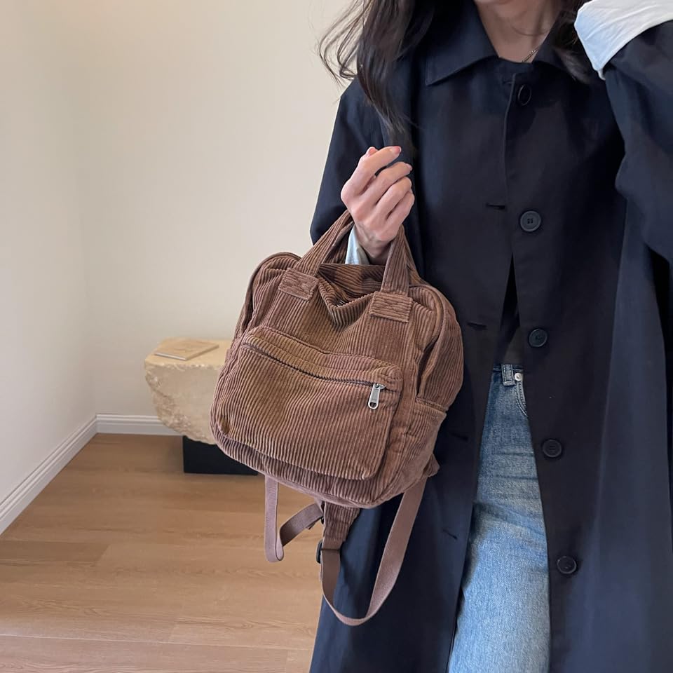 Image of MaxxCloud Vintage Denim Laptop Backpack Casual Canvas Daypack Handbag Purse Lightweight Rucksack Shoulder Bag