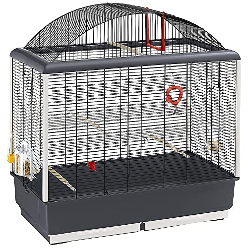 Ferplast 52063811 Vogelheim PALLADIO 5, Panoramadach, Komplettausstattung, Maße: 71 x 38 x 78 cm...