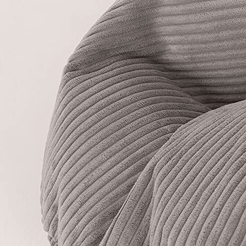 Icon Sitzsack-Sessel Flauschig „Dalton“ für Kinder, Grau, Cord, Kindersitzsack, Groß, Sitzsack Kinder mit Füllung – Bild 8