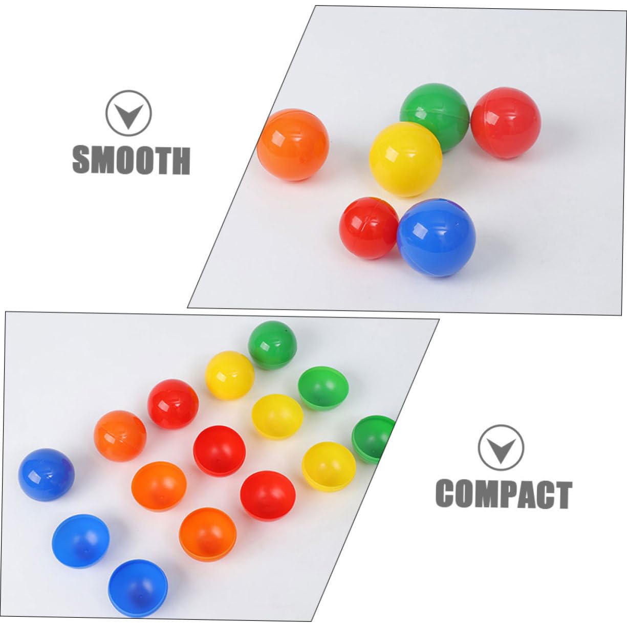 Cabilock 50pcs Fillable Raffle Balls Soft Plastic Party Balls Bright Colors for Events