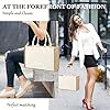 Lot de 6 Sacs fourre -Tout en Toile de Jute, Sac de Mariage de Demoiselle d'honneur, Fourre-Tout de Plage, Sacs d'épicerie réutilisables avec poignées en Coton pour le Shopping, les Voyages #4