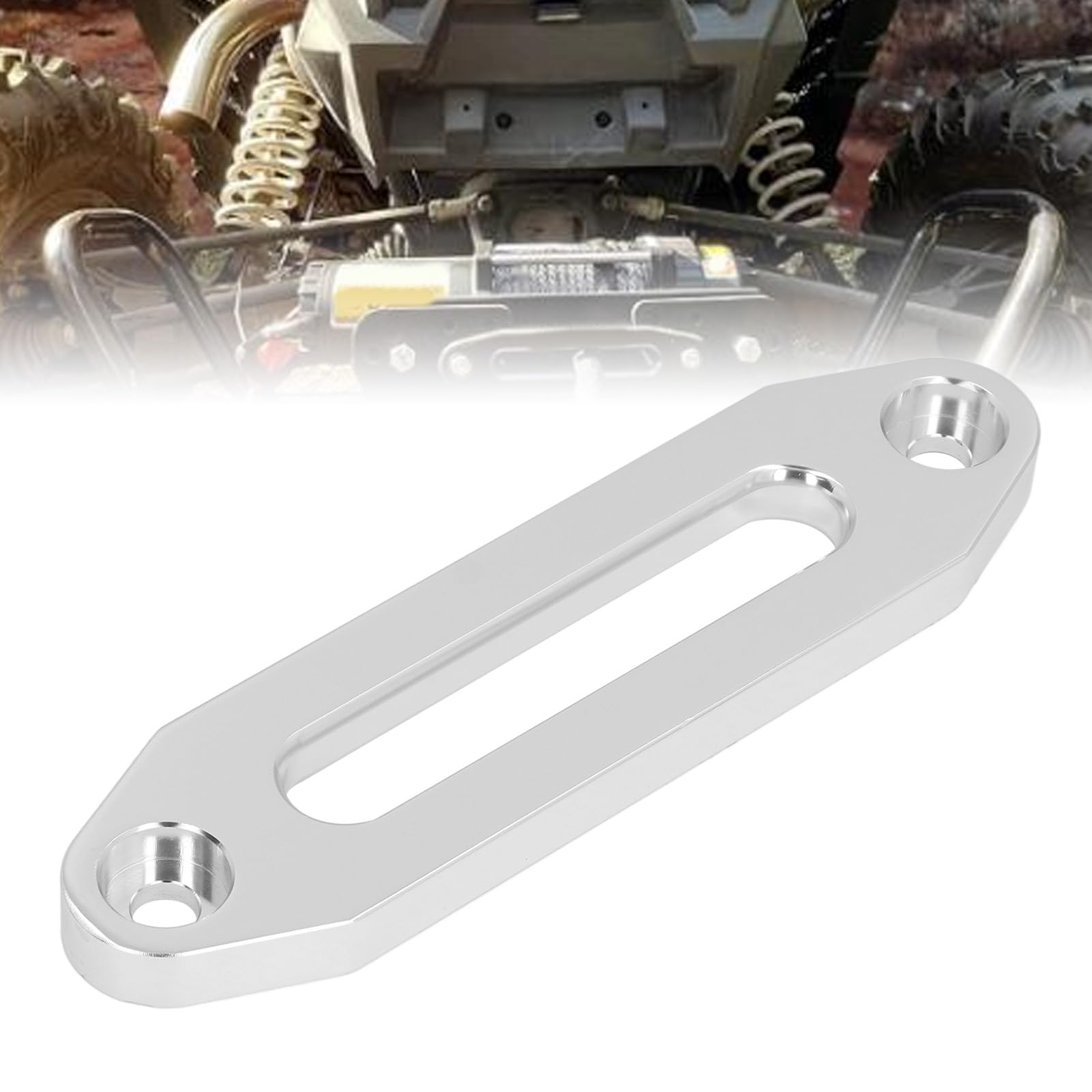 Passacavo Hawse in Alluminio, Guidacavo per Funi Sintetiche per Verricello 4000 6000 LB, compatibilità con ATV e UTV (6000LB)