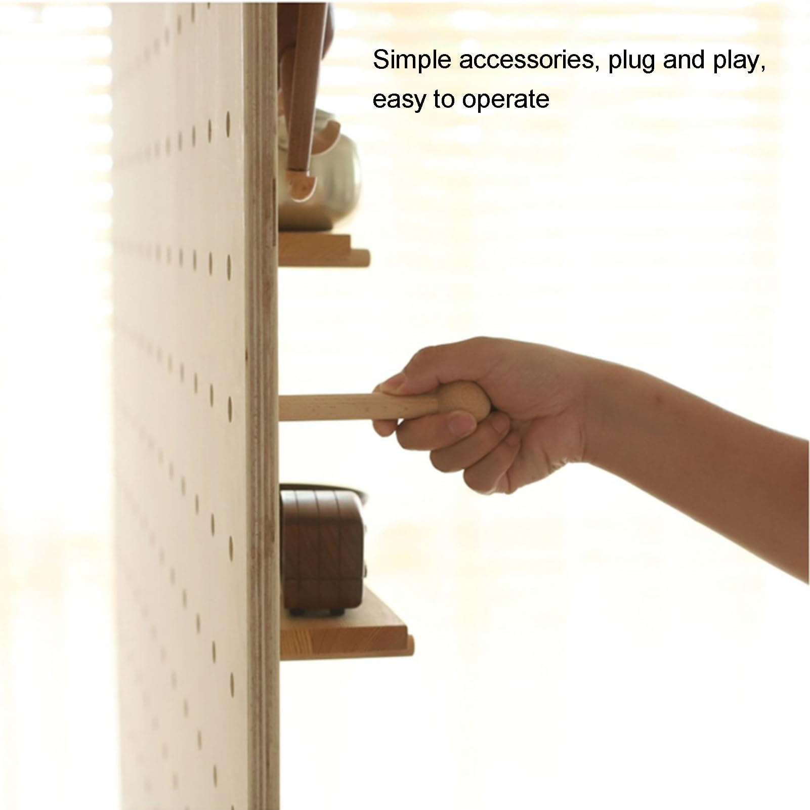 Peg Board-Raumteiler, Pegboard-Ausstellungsständer aus Holz, freistehende Pegboard-Bildschirme mit Stützfüßen, für Handelsmessen, Kunsthandwerksmessen, Heim-Wand-Organizer (weiß, Stil 2)