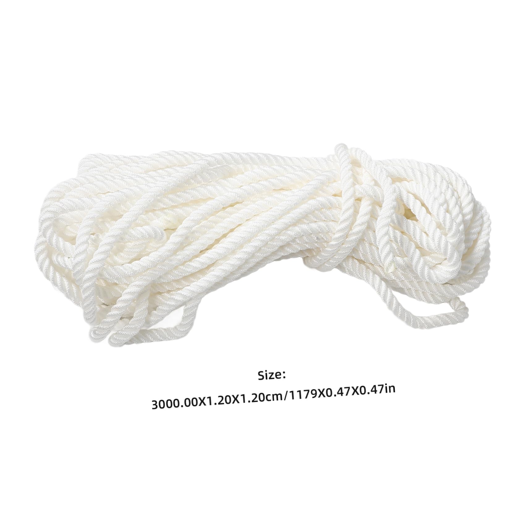 ifundom 1 Roll Heavy Duty White Nylon Rope for Boat Docking Durable Dock Line for Secure Mooring Anchoring Strong Twisted Nylon for Yacht Boat Use