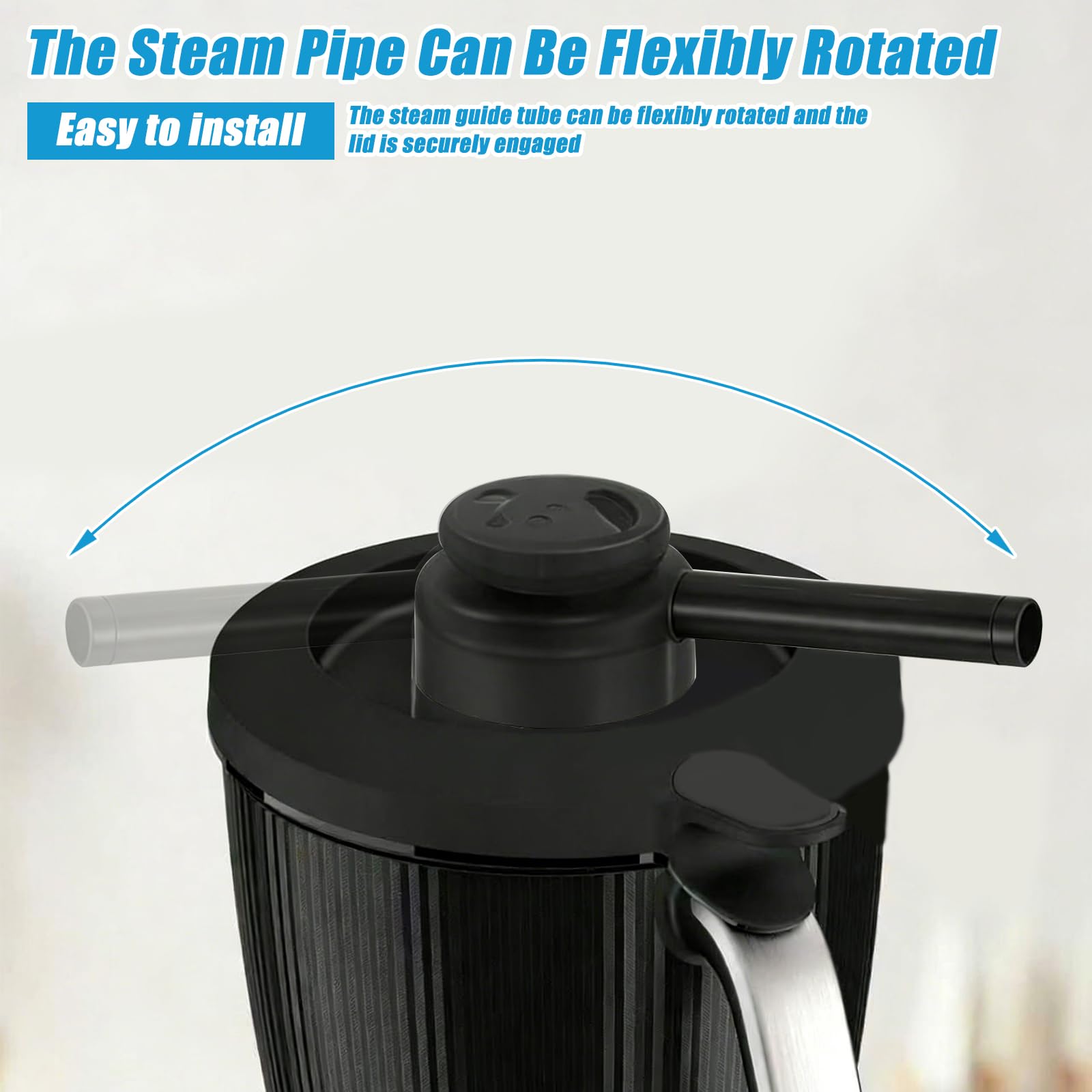 Convertitore Di Vapore Compatibile Con Bimby Tm7,Deflettore Di Rilascio Del Vapore In Plastica Pp,Con Protezione Anti-Trabocco Protetta, Attacco A Vapore, Accessori, Camino,Lavabile Lavastoviglie - 4