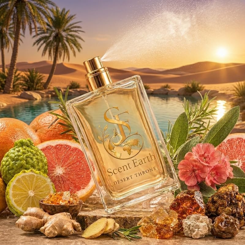 Desert Throne Eau de Parfum for Men and Women | Fresh Aquatic & Warm Woody Blend with Grapefruit, Ginger, Sage & Amberoxan |Long Lasting Luxury Fragrance | Premium Unisex Perfume Spray (50ml)-image-13