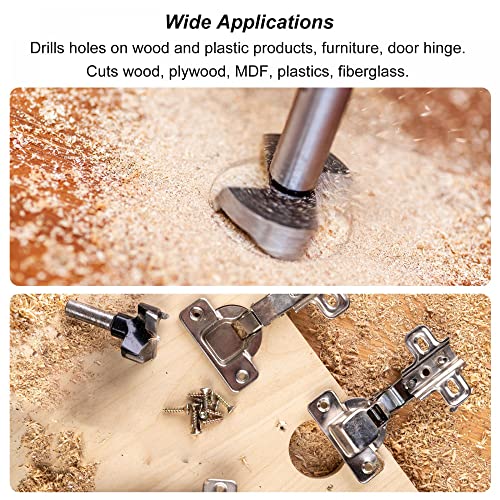 Uxcell Tungsten Carbide Forstner Drill Bit Set 24Mm 30Mm, Woodworking Wood Hole Opener Hinge Hole Drilling Boring Bit Cutter #TOP5