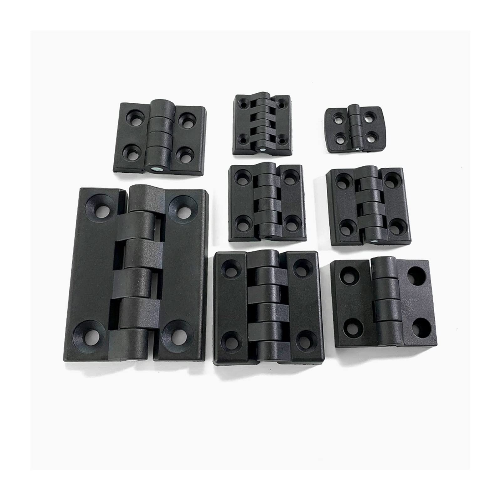ZZSRJ 10 unids/Set bisagra de Tope de plástico de Nailon de Color Negro for Muebles de Caja de Madera Hardware de Armario eléctrico (Color : 5060)