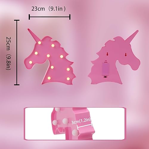 Miniatura 6 de Lámpara LED de noche de unicornio, lámpara de unicornio para decoración del hogar, suministros de fiesta de unicornio rosa, luces nocturnas para