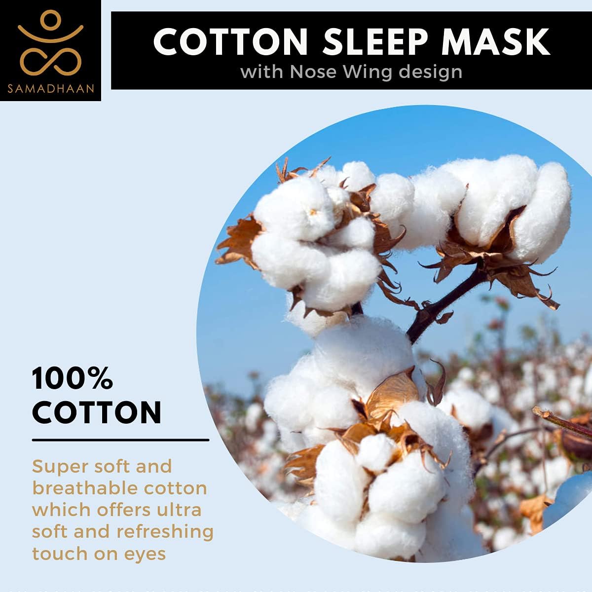 Cotton Eye Mask for Sleeping | Sleep Mask for Side Sleepers | Adjustable Strap | Soft, Breathable Shade Cover | Blackout Eye Sleeping Mask | Flight Essential | Multicolor- Pack of 24