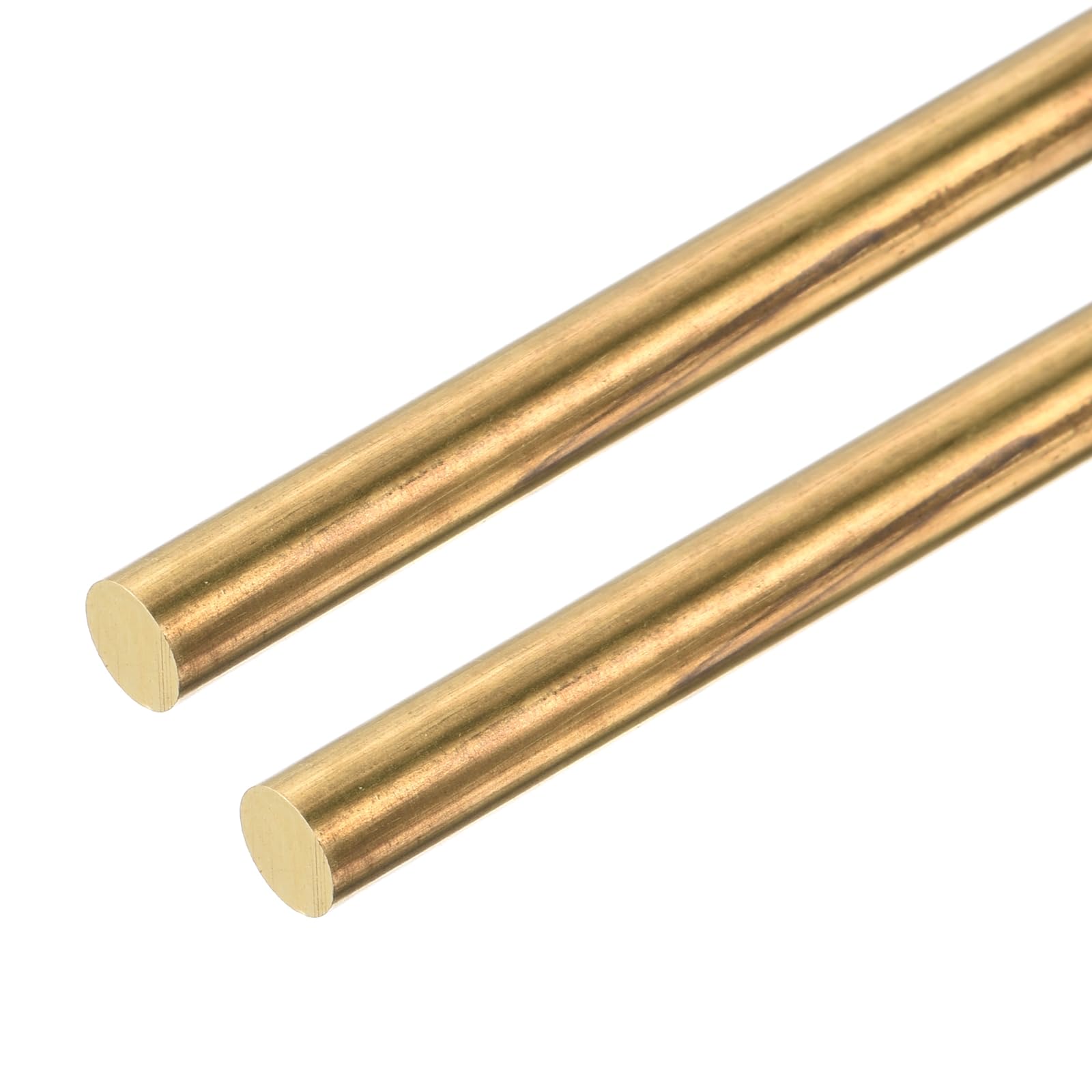 DMiotech 2 szt. 6 mm x 300 mm mosiężne pręty okrągłe pręty do lutowania dla majsterkowiczów mosiężny pręt tokarski model wału samolotu statek samochodowy