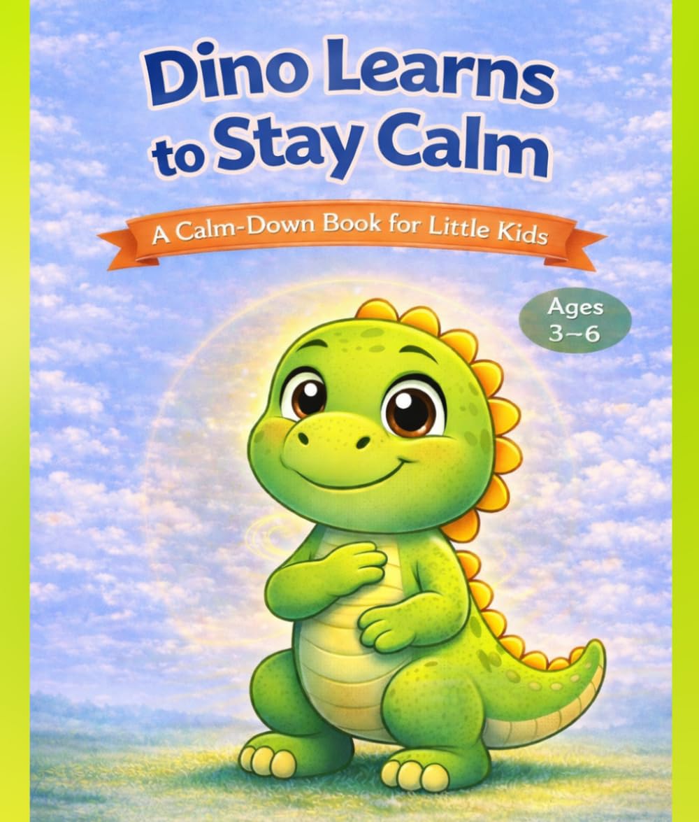 Dino Learns to Stay Calm: A Story & Coloring Book with Activities (Dino's Adventures)