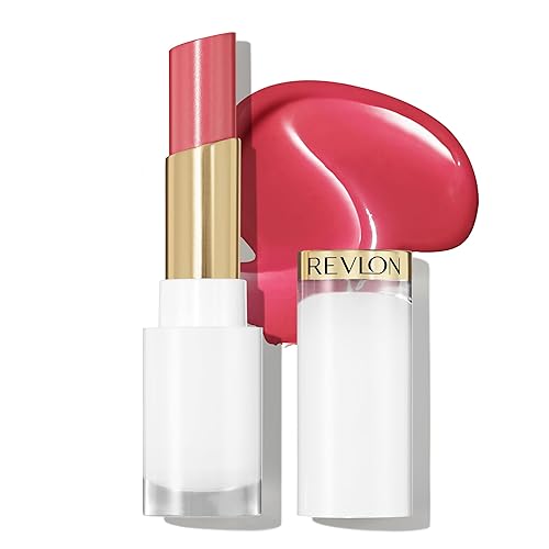 REVLON Super Lustrous Glass Shine Balm, Hydrating Tinted Lipstick, Sheer, Glossy Shiny Finish, 006 Girly Swirly, 0.11 oz - 006 Girly Swirly