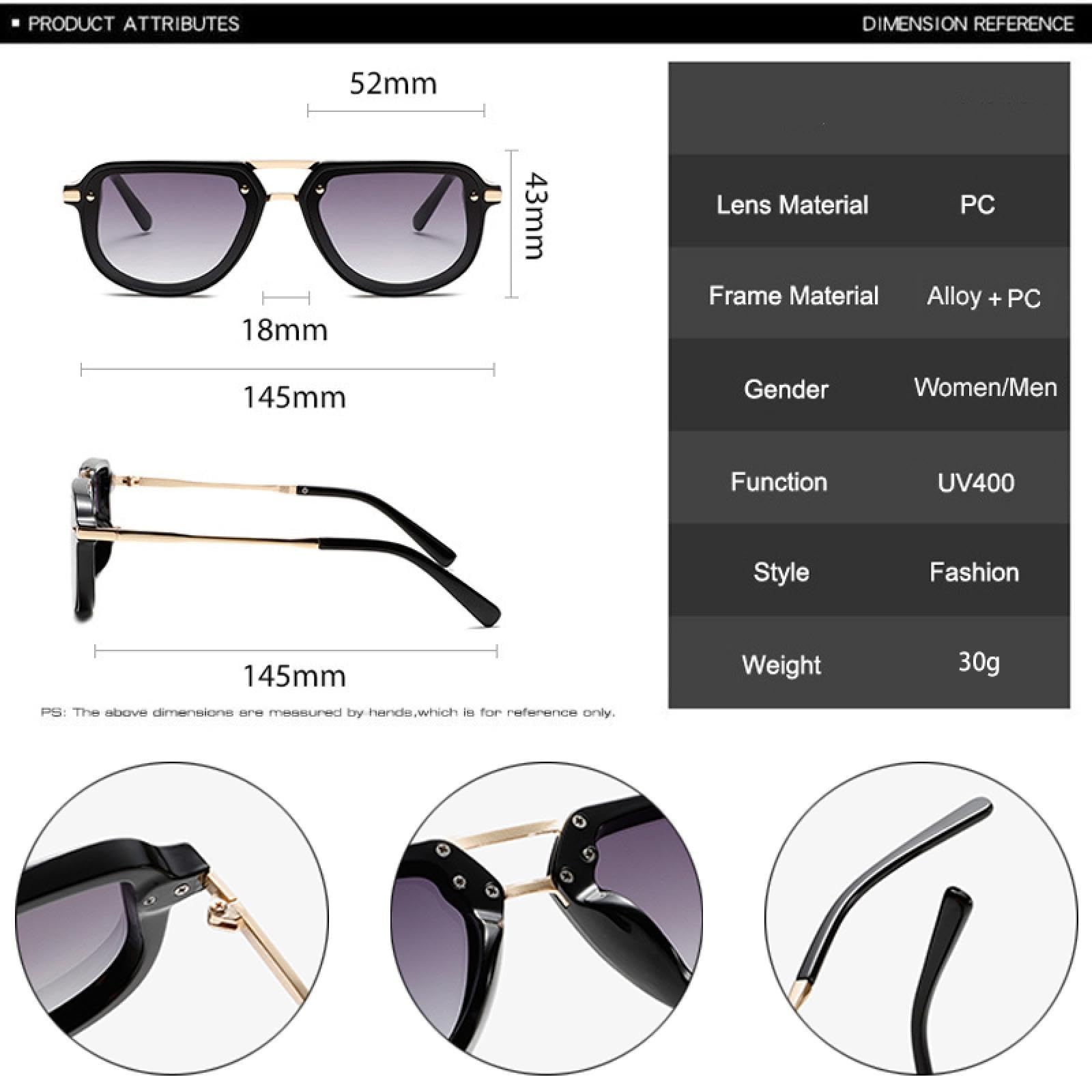 Gafas de sol ovaladas pequeñas para mujer, con remaches, en tonos azul y verde, con protección UV400, para hombre y estilo punk