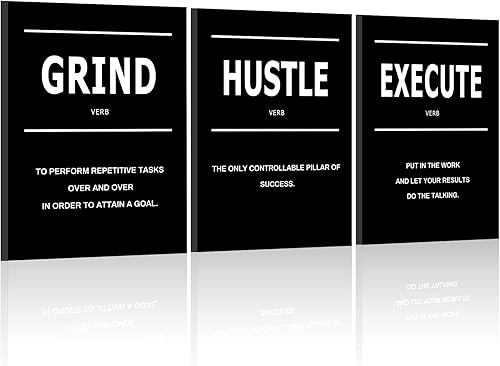 LMGOV Arte de pared motivacional grande para sala de estar, decoración de pared enmarcada de 16 x 24 pulgadas para hombres, pinturas inspiradoras