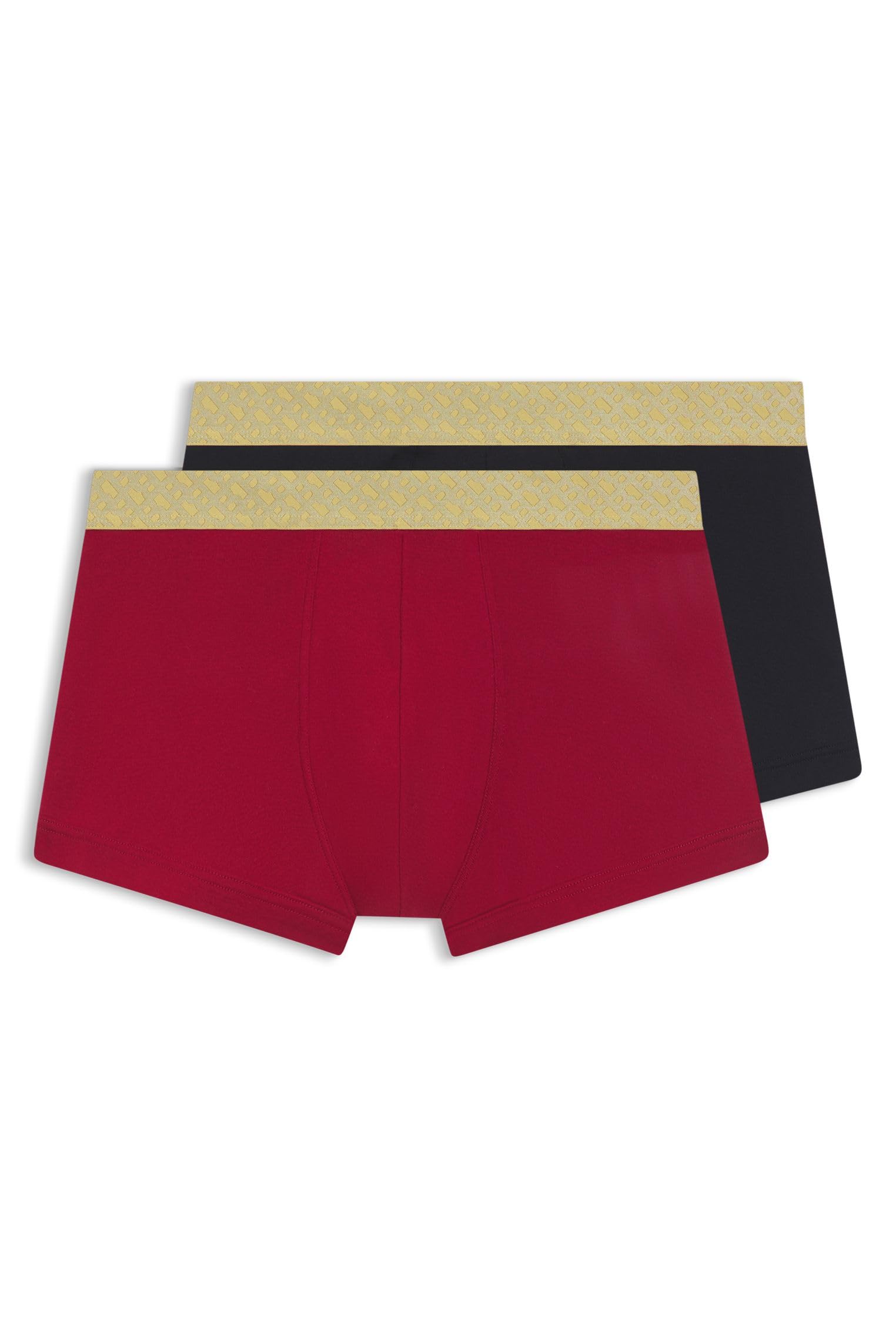BOSS 2er Pack Herren Unterwäsche Unterhosen Boxershorts Trunk Gold Mono G
