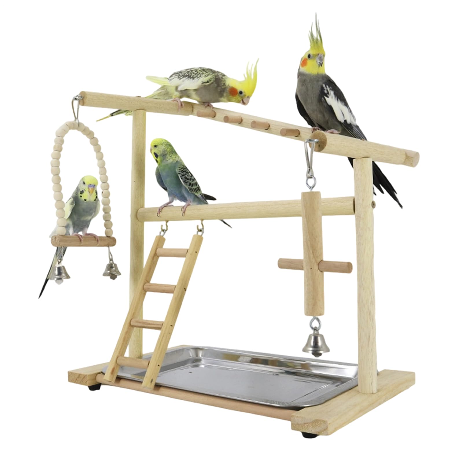 Perchoir À Oiseaux Balançoires et Échelles en Bois pour Grimper