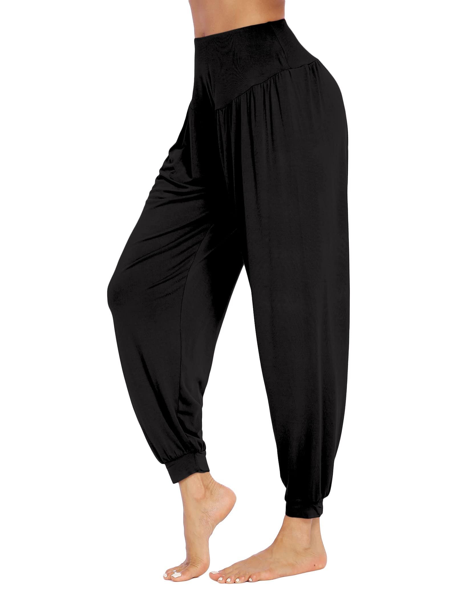 PINSPARK Pantaloni da Yoga Lunghi Harem da Donna Sportivi da Yoga da Jogging curvi Oversize Casual Sportivi Eleganti