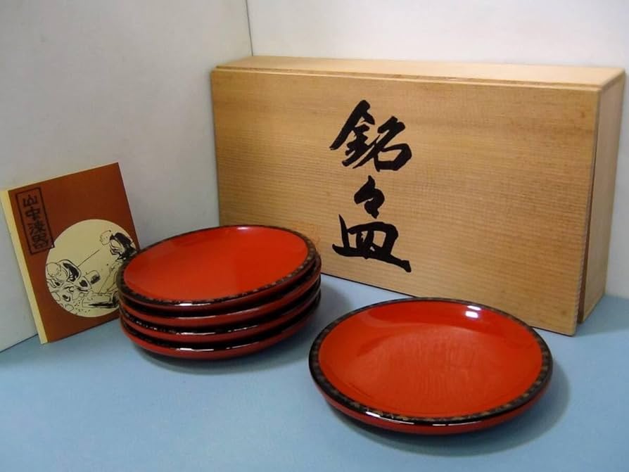 新品　天然木　うるし塗り　山中漆器　彰宣堂　銘々皿菓子皿　ろくろ挽き　５寸１０枚 Amazon.co.jp: 山中漆器 銘々皿 天然木 菓子皿 : ホーム＆キッチン