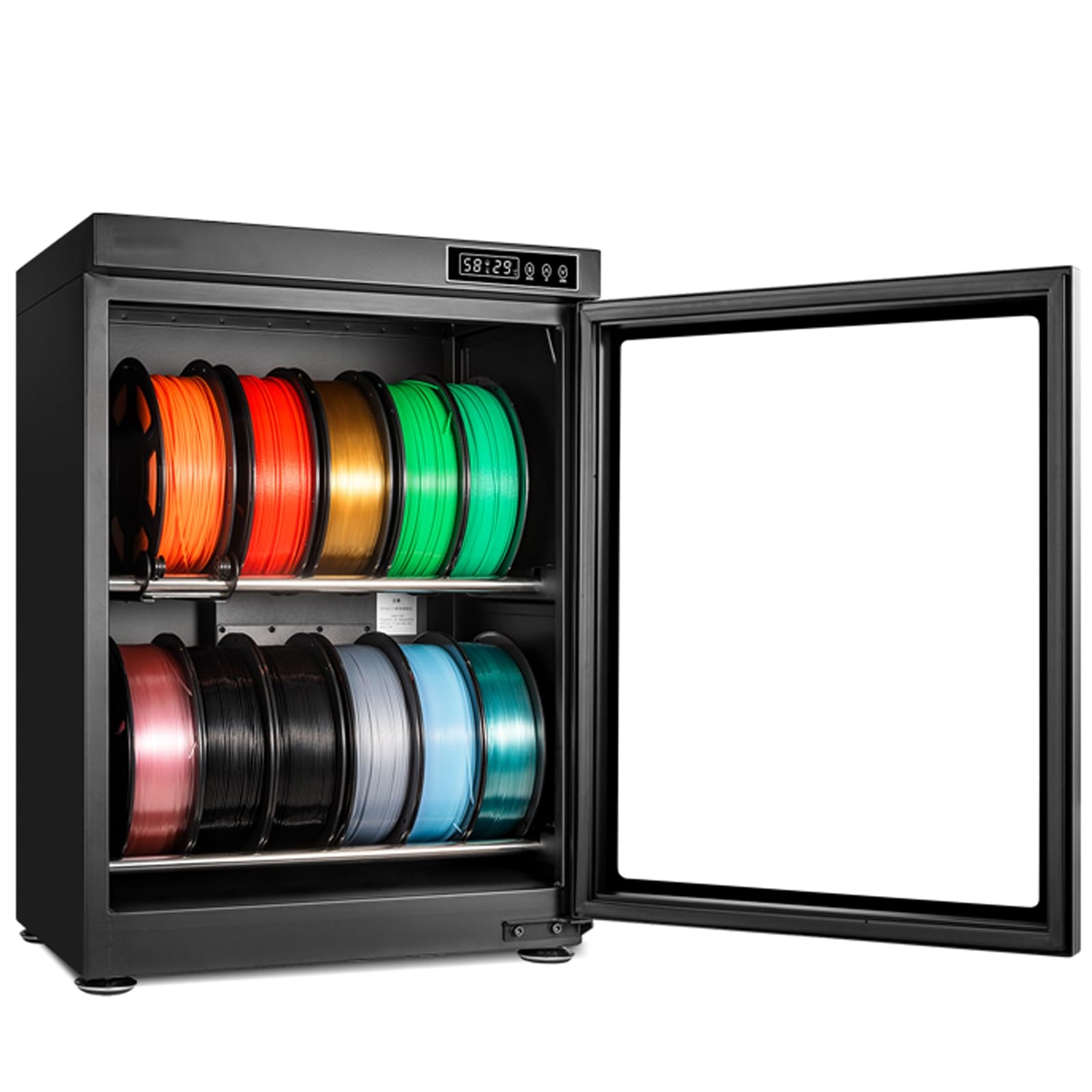 Skrzynka do suszenia filamentu 3D, Skrzynka do przechowywania filamentu 3D z kontrolą wilgotności (RH15% - RH60%), Osuszacz filamentu do PLA, ABS, Pomieści do 10-12 rolek