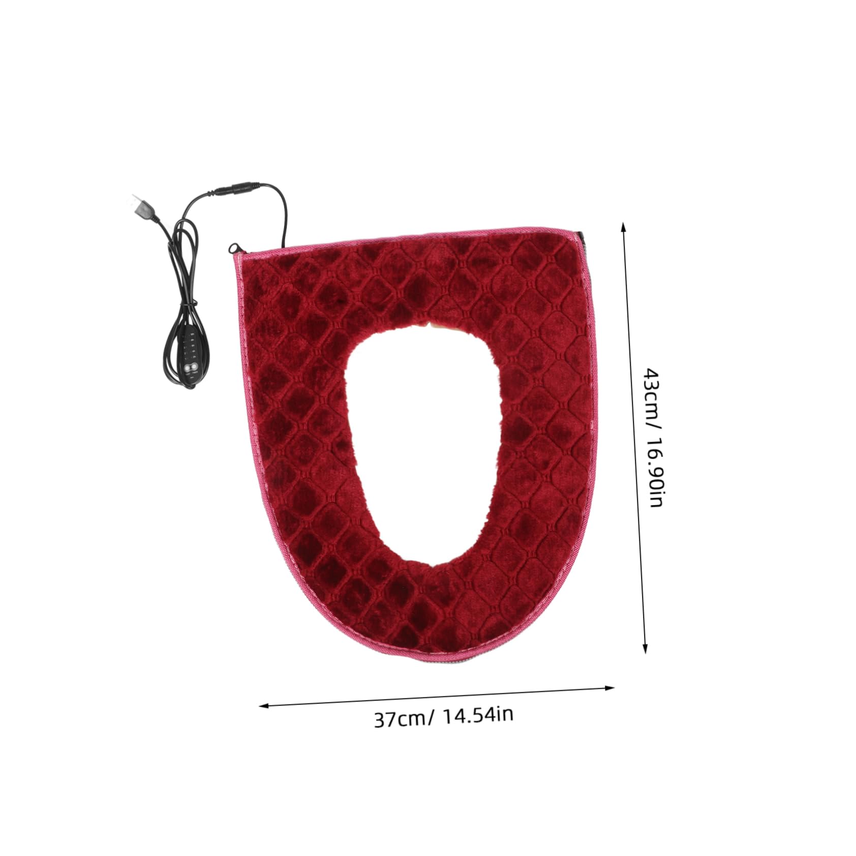 Beatifufu Washable Heated Toilet Seat Pad Soft Seat Cushion for Home Use Toilet Heating Pad Rapid Heating and Constant Temperature