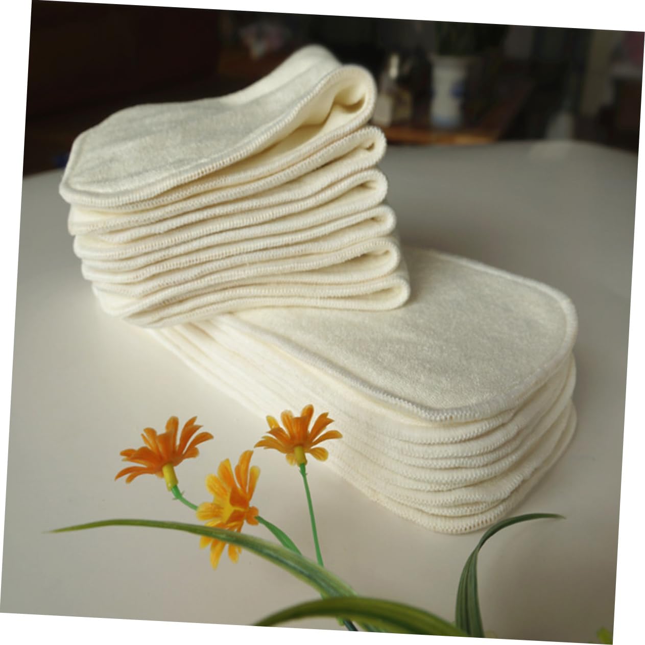 Milisten Lot De 6 Couches Lavables En Fibre De Charbon De Bambou Pour Bébé