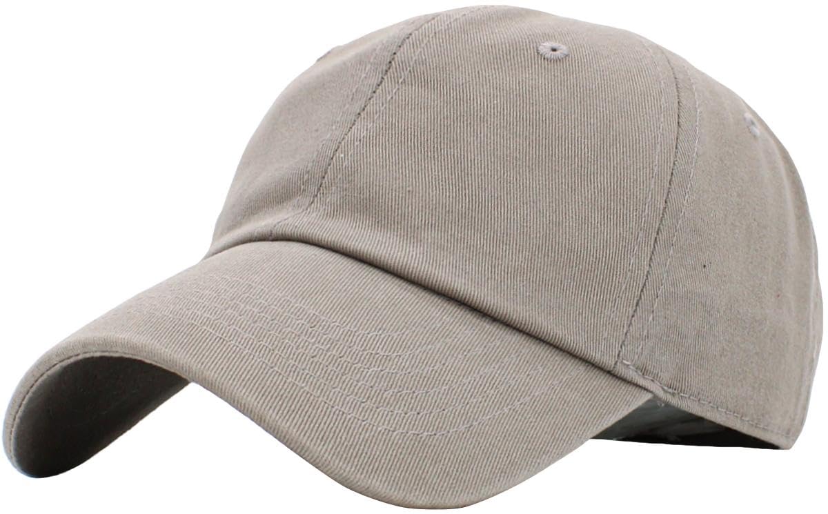 KBETHOS Classic Unisex Cotton Adjustable Low Crown Baseball Cap – Plain Dad Hat