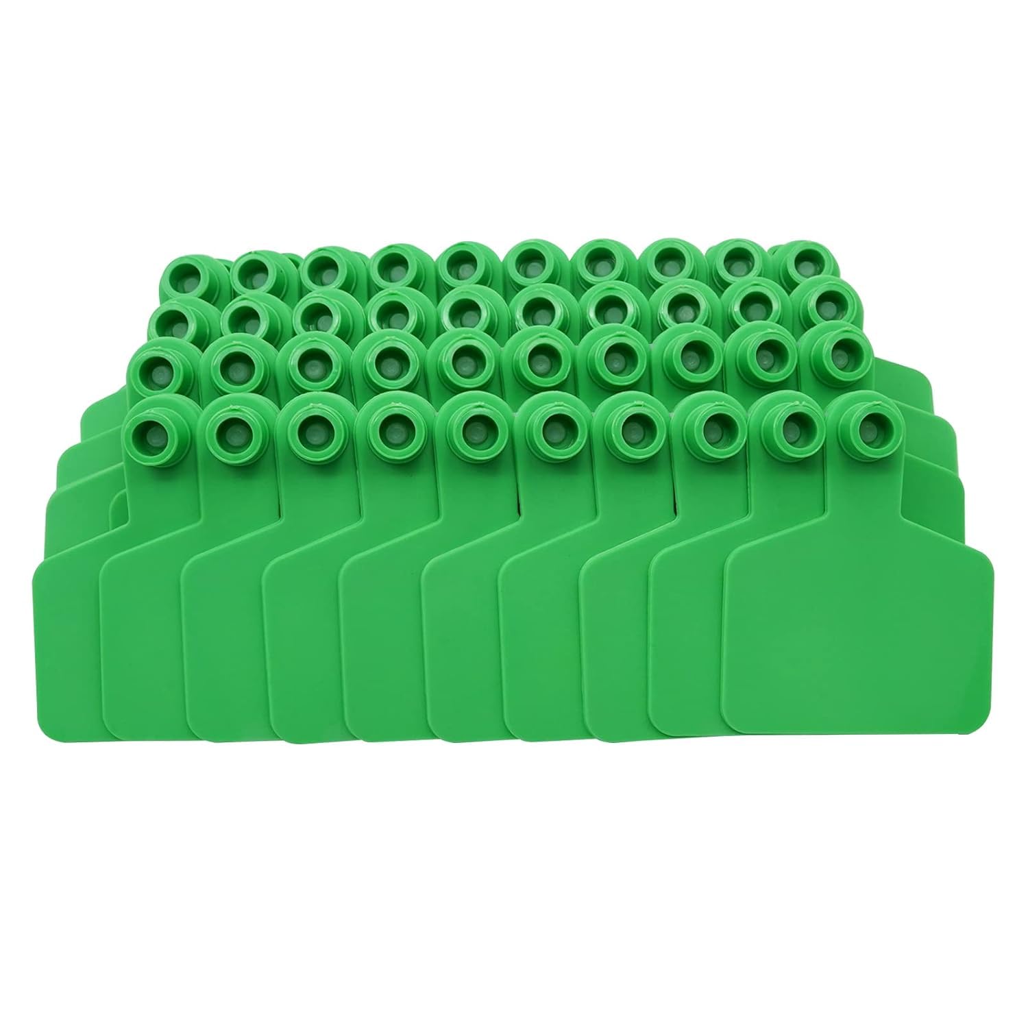 Dmbaod Green 100Pcs Cattle Ear Tags, Blank Livestock Ear Tags For Cattle, Sheep, Goats, Pigs, Hogs, Cows, Calf,