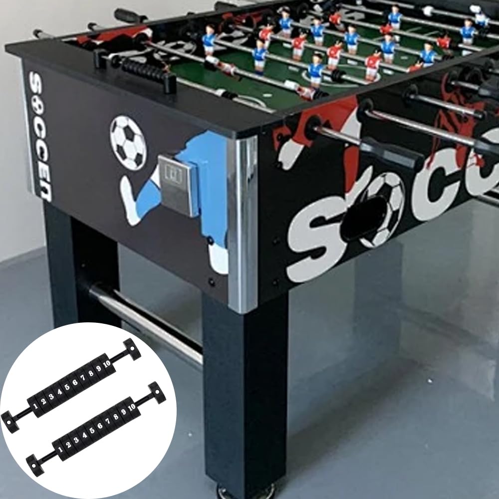 Cyrank 2er-Set Tischfußball-Punktzähler – 10er-Zahlenanzeige Für Standard-Kicker, Kunststoff, Rot/blau Oder Schwarz, 26,7 X 4 Cm, Easy Scoring Für Kicker-Tische Cyrank 2er-Set Tischfußball-Punktzähler – 10er-Zahlenanzeige Für Standard-Kicker, Kunststoff, Rot/blau Oder Schwarz, 26,7 X 4 Cm, Easy Scoring Für Kicker-Tische