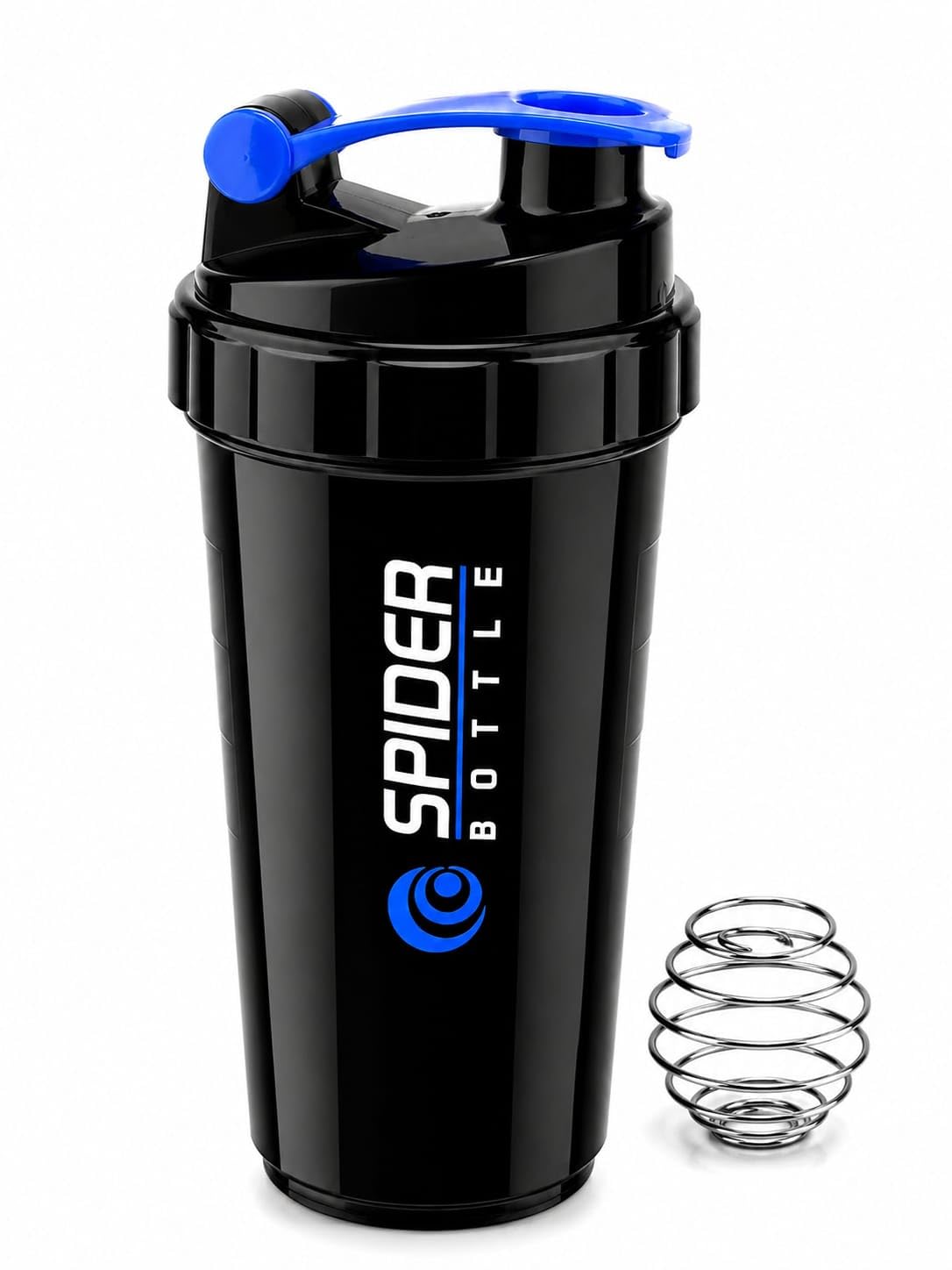 Spider Bottle Protein Shaker, 700 ml, Black, BPA Free PP Plastic, Leak Proof, with Stainless Steel Mixing Spring, Gym Use-image-30