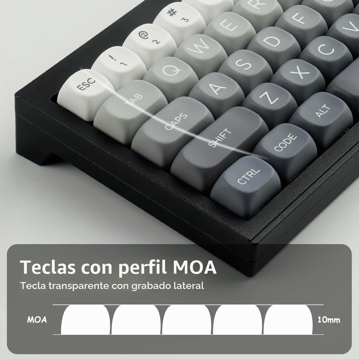 Teclas PBT de 146 teclas de perfil MOA de doble disparo, teclas de sublimación de tinte degradado, teclas personalizadas para interruptores Cherry MX ISO/ANSI UK Layout teclados mecánicos