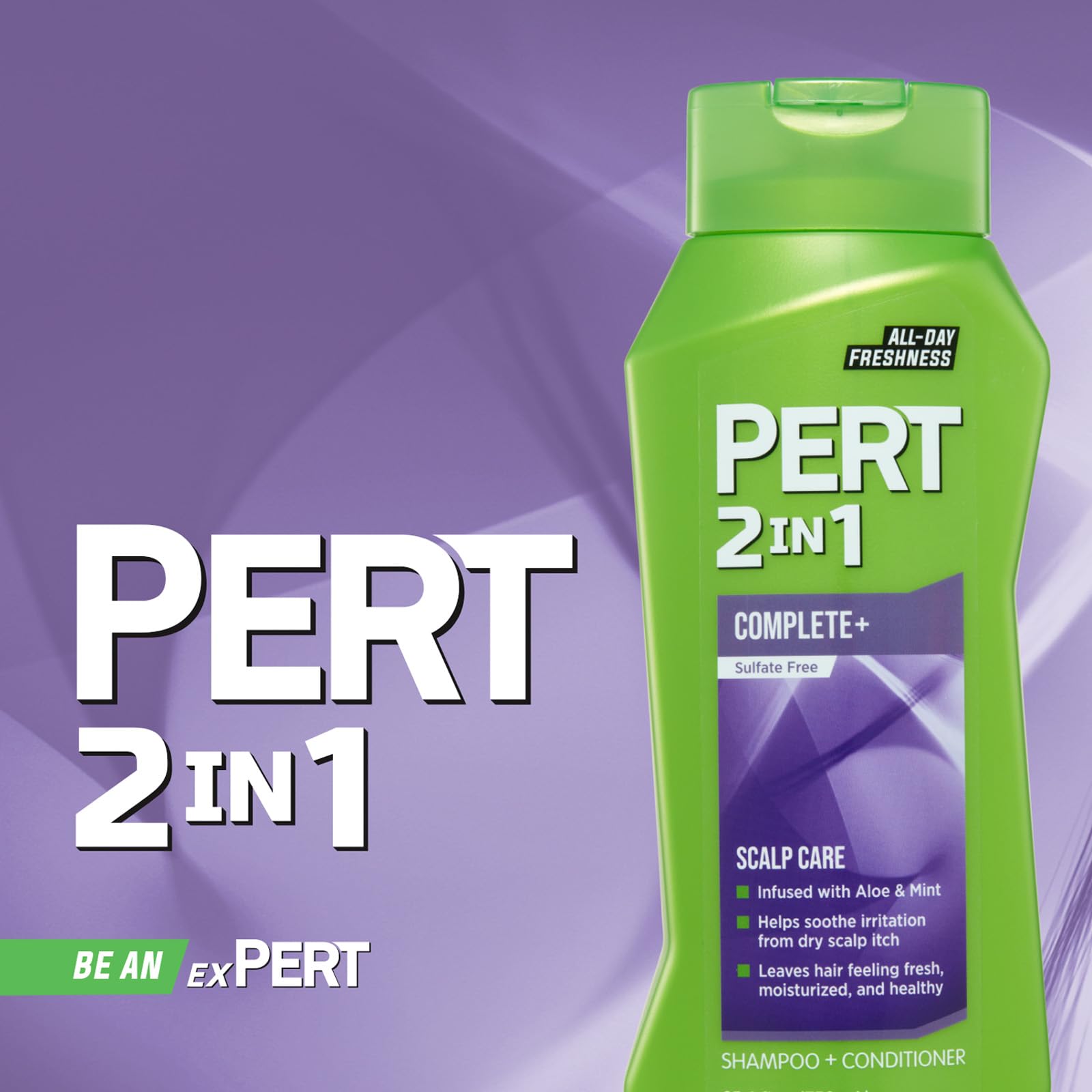 PERT 2 in 1 Complete Plus Scalp Care Shampoo and Conditioner - Itchy Scalp - Sulfate Free Shampoo and Conditioner for Healthy Hair - 400 ml