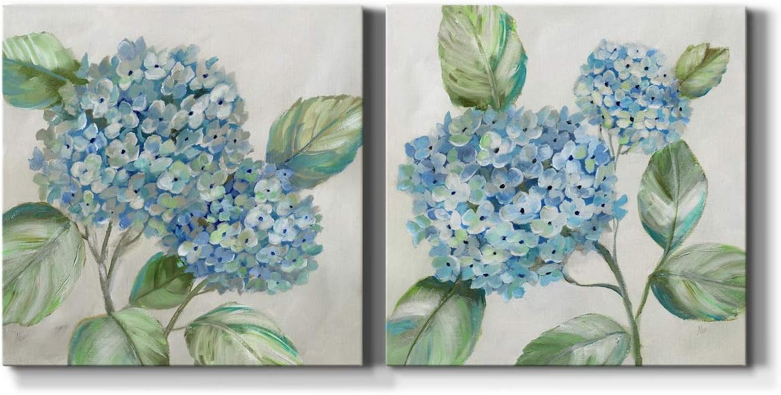 Renditions Gallery Hydrangea Beauty I Wall Art, Premium Gallery Wrapped Canvas Decor, Ready to Hang, 16 in H x 16 in W, Made in America Print