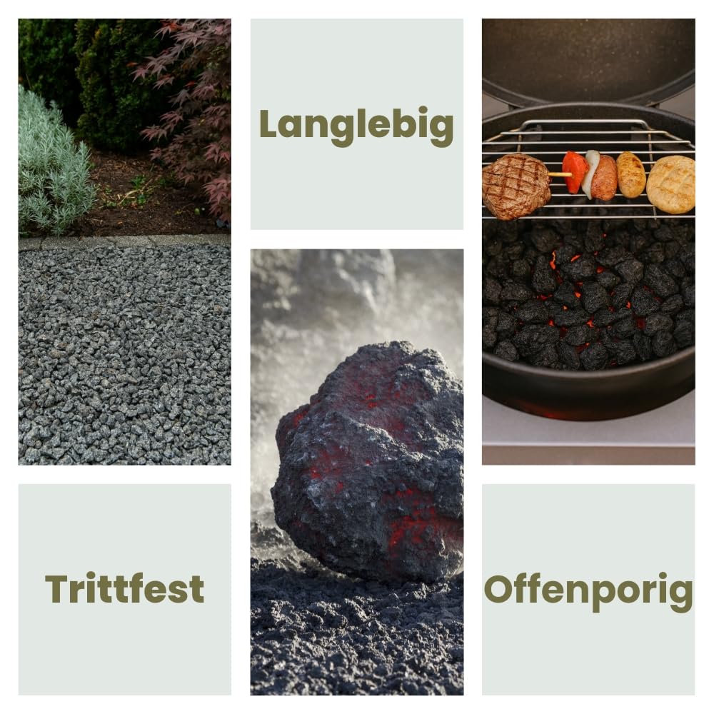 Lavasteine Garten 20L 16-32 mm Lavagranulat Aquarium Lavasteine Grill Aquarium Filtermaterial Lavakies Anthrazit Lavamulch Lavagrill