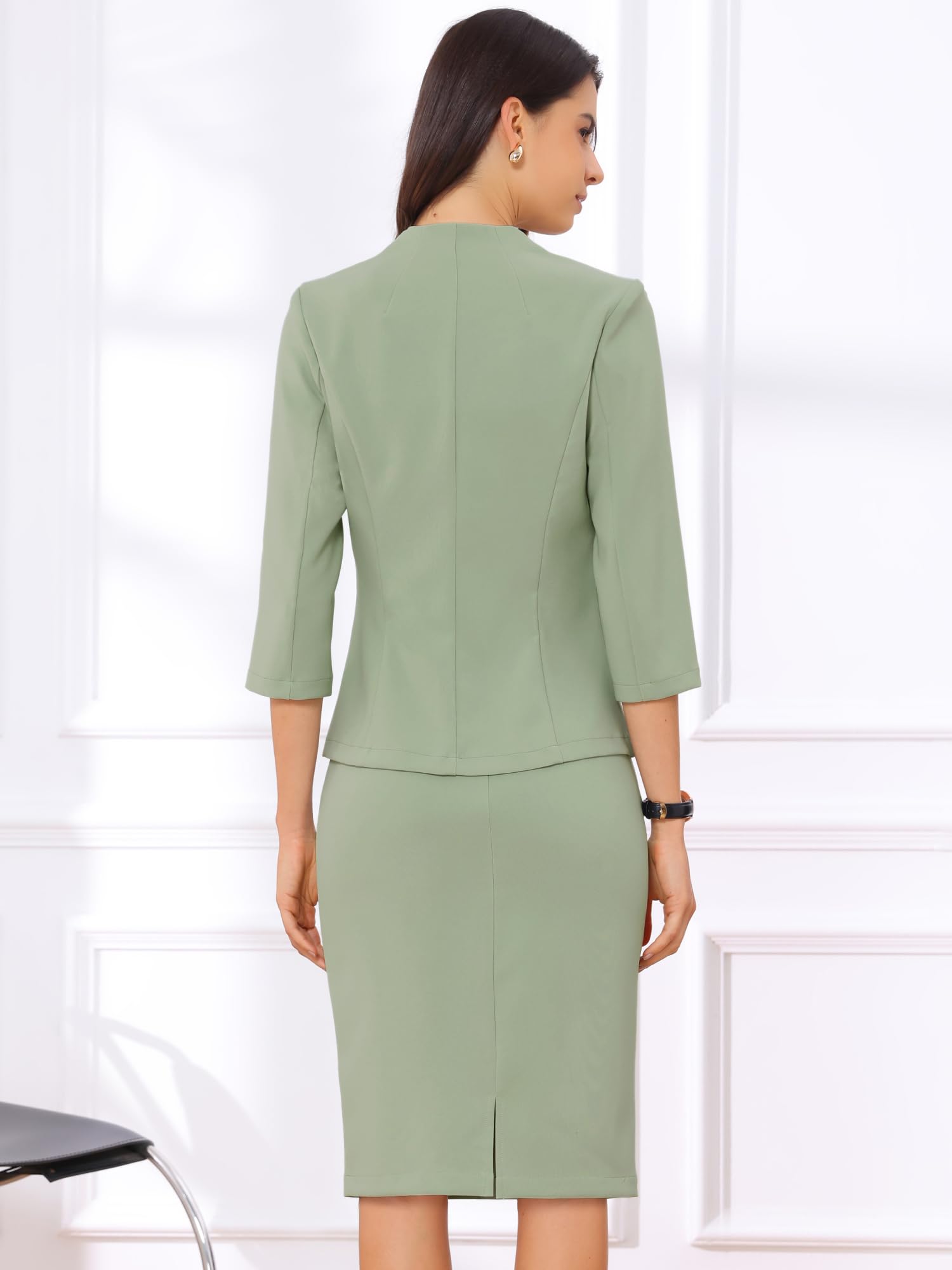 Allegra K Damen Rock & Blazer Kombinationen Kostüm - Set