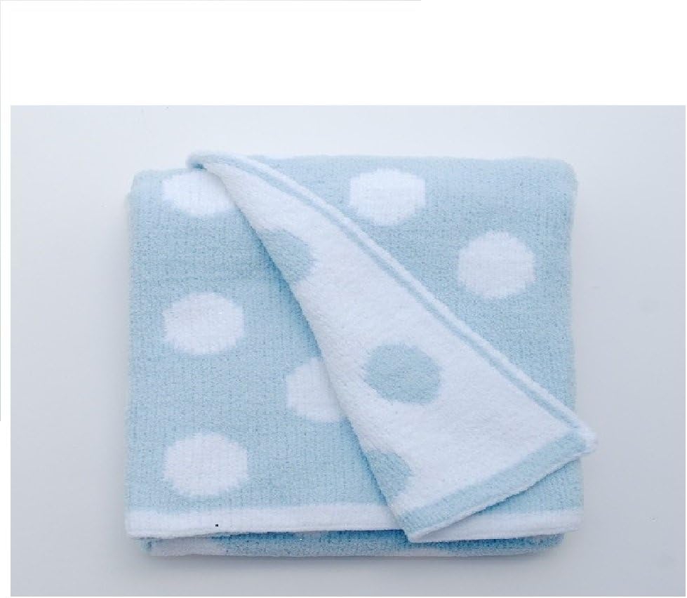 Walton Baby - Knitted Softee Pushchair Blanket - Blue Spot
