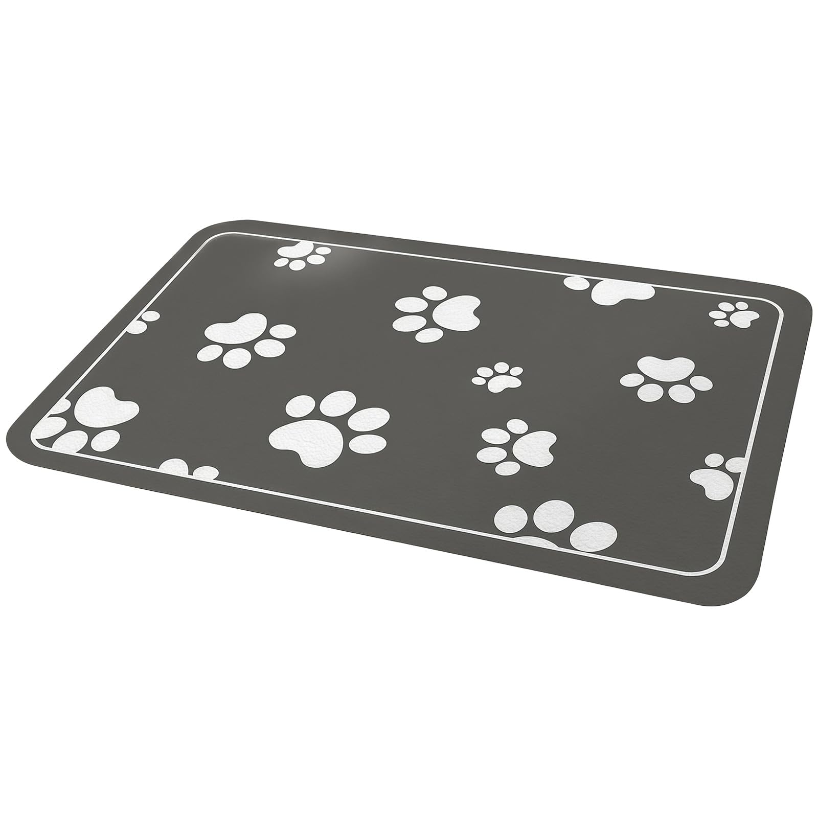 Pet Food Mat, Cat Food Mats Wipe Clean, Durable Dog Bowl Mats Non Slip,Dog Feeding Mat for Dogs Cats Pets Keep Floors Clean Easy to Clean Quick-Drying and Maintain (30 * 50cm)
