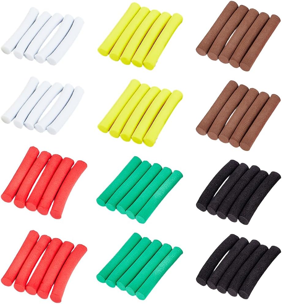 SUPERFINDINGS 60Pcs 6 Colors Fly Tying Foam 3/5/8mm Diameter Parachute Post Foam Cylinders Fishing Floating for DIY Fly Tying Materials Crafting Fishing Floats,52mm Long