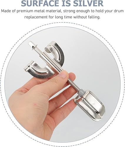 Miniatura 4 de SUPVOX 1 juego de piezas de tambor largas de doble extremo, gancho de garra de metal para tambor, accesorio para instrumento
