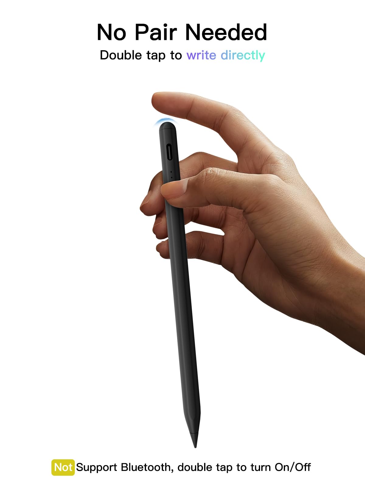 Penna per iPad 2018-2026 con Ricarica Rapida, Rifiuto del Palmo e Rilevamento dell'Inclinazione, Compatibile con iPad 11/10/9/8/7/6/A16, Mini 7/6/5, Air M4/M3/M2 11"/13"/5/4/3, Pro M5/M4 13"/12.9″/11″